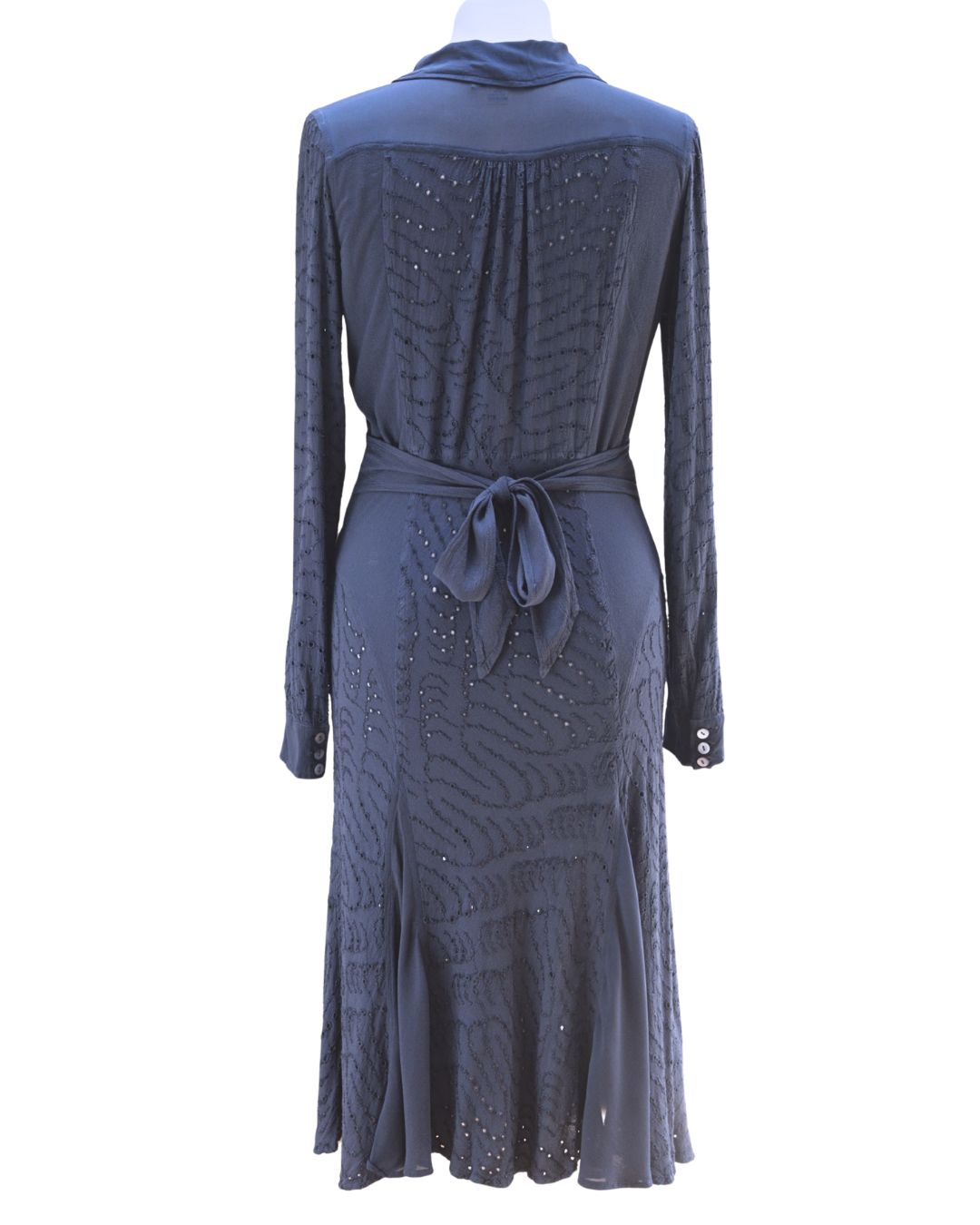Ghost French navy viscose dress Size 8