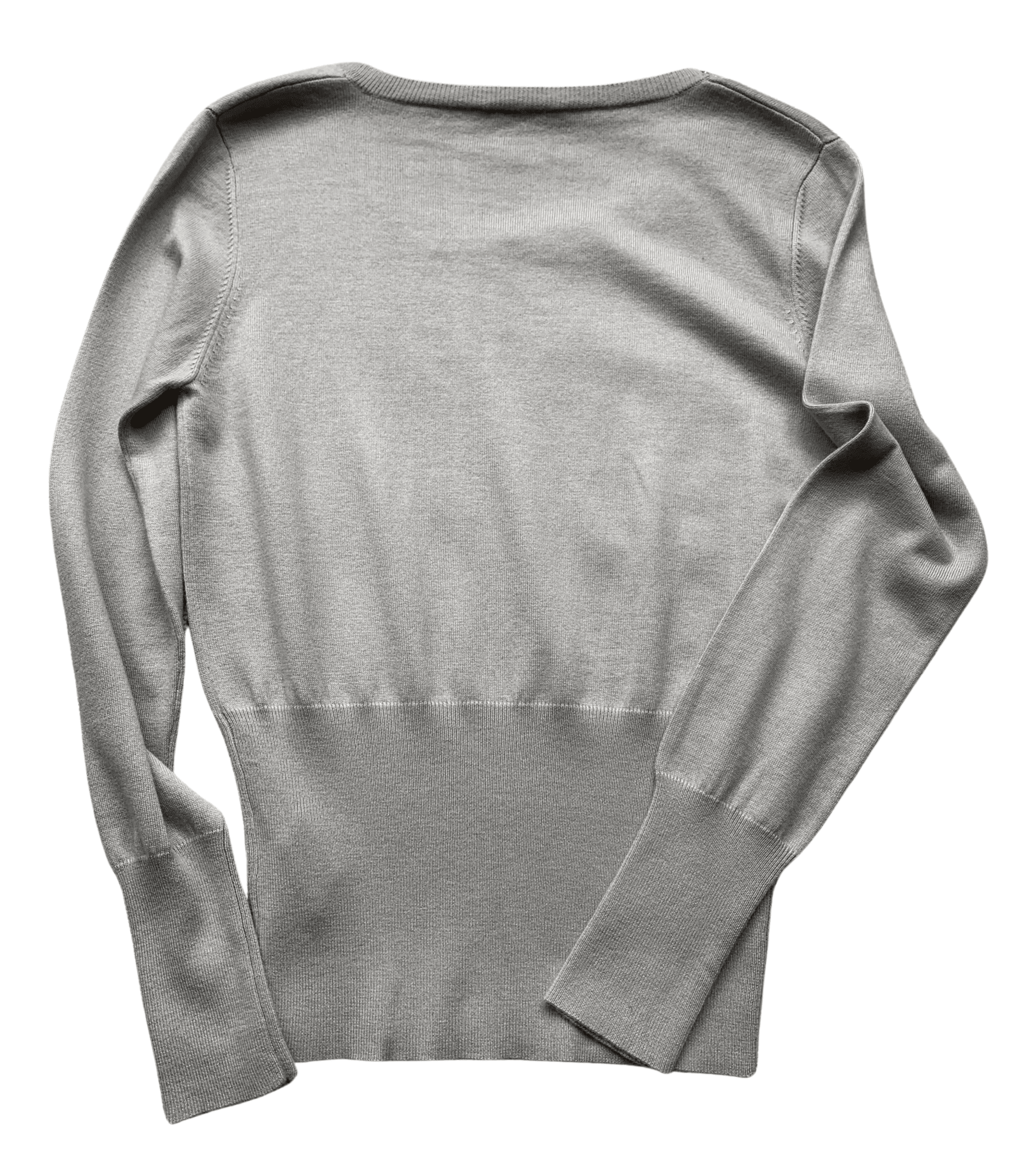 Caractère grey jewelled neck fine knit jumper Size M UK 12 - KingsRoad1990