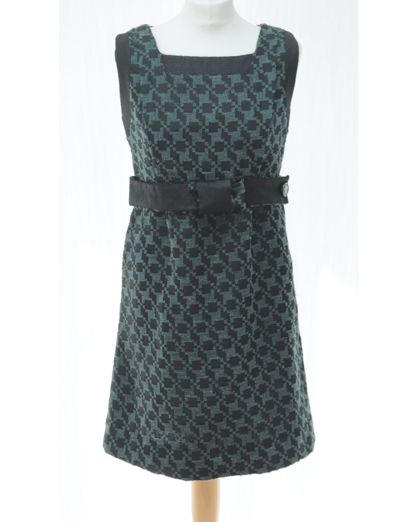 Alice San Diego green & black shift dress Size 12 - KingsRoad1990