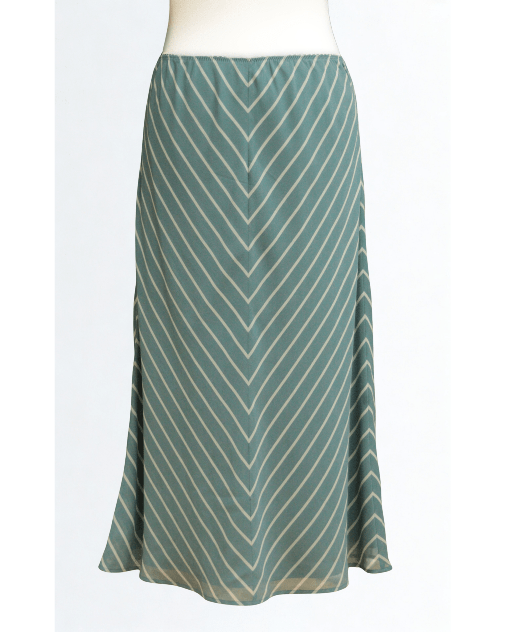 Monsoon teal bias - cut silk skirt Size UK 12 - KingsRoad1990