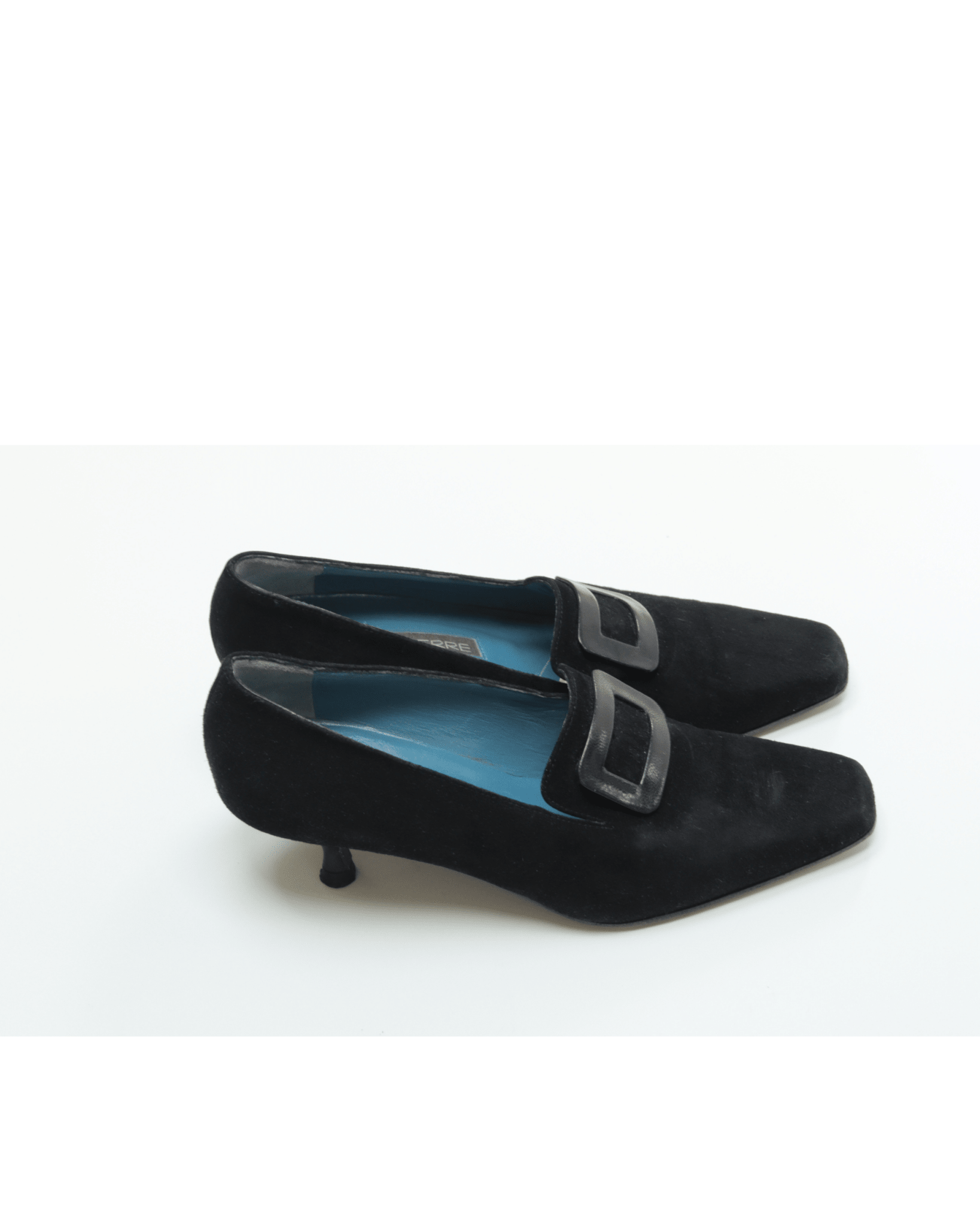 Pied à Terre black suede kitten heels Size 4 - KingsRoad1990