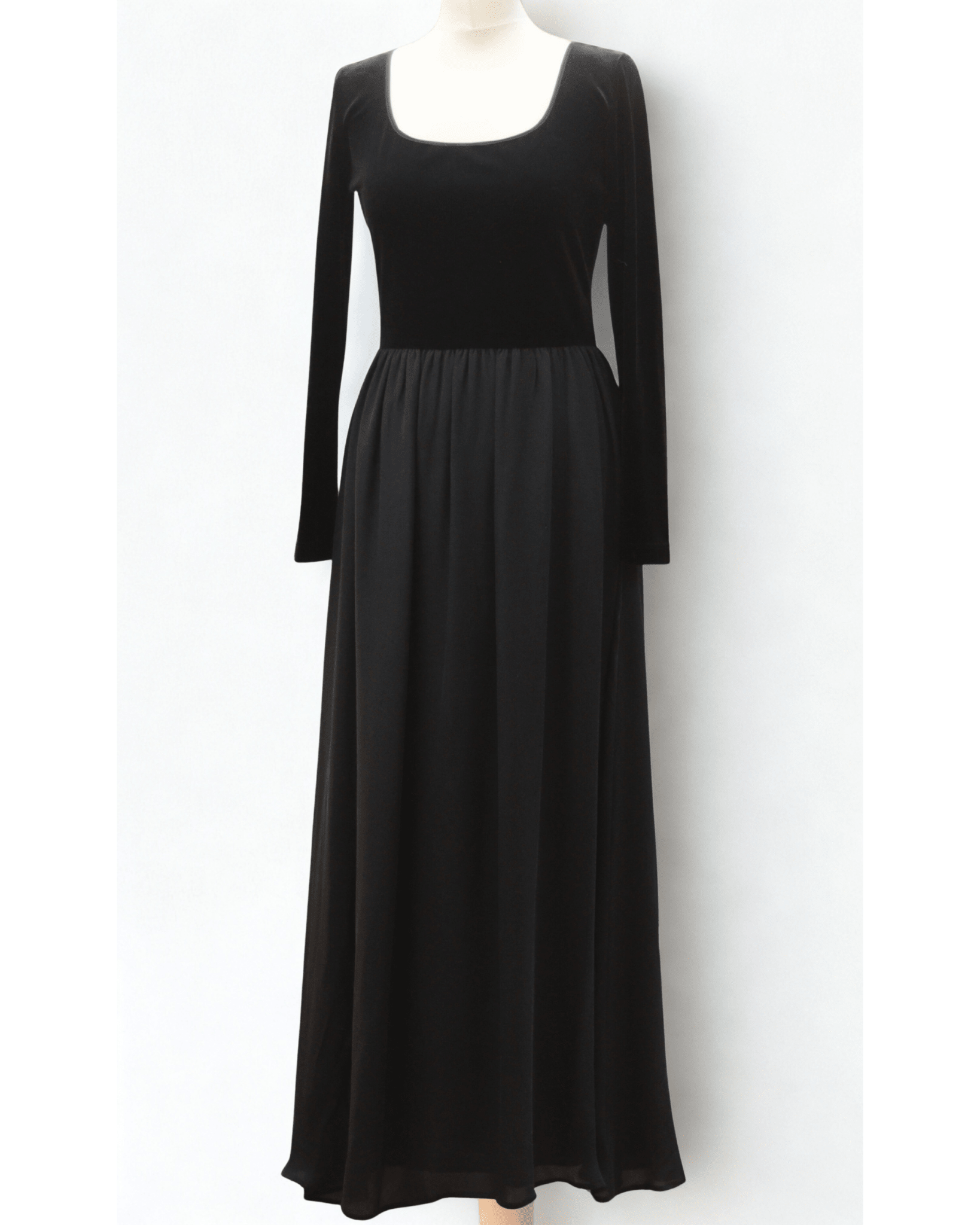 Laura Ashley black full length dress Size 8 - KingsRoad1990