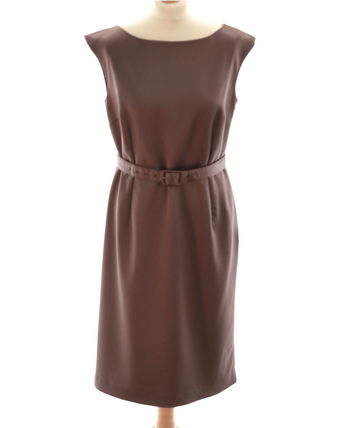 Monsoon coffee brown satin shift dress Size 12 - KingsRoad1990
