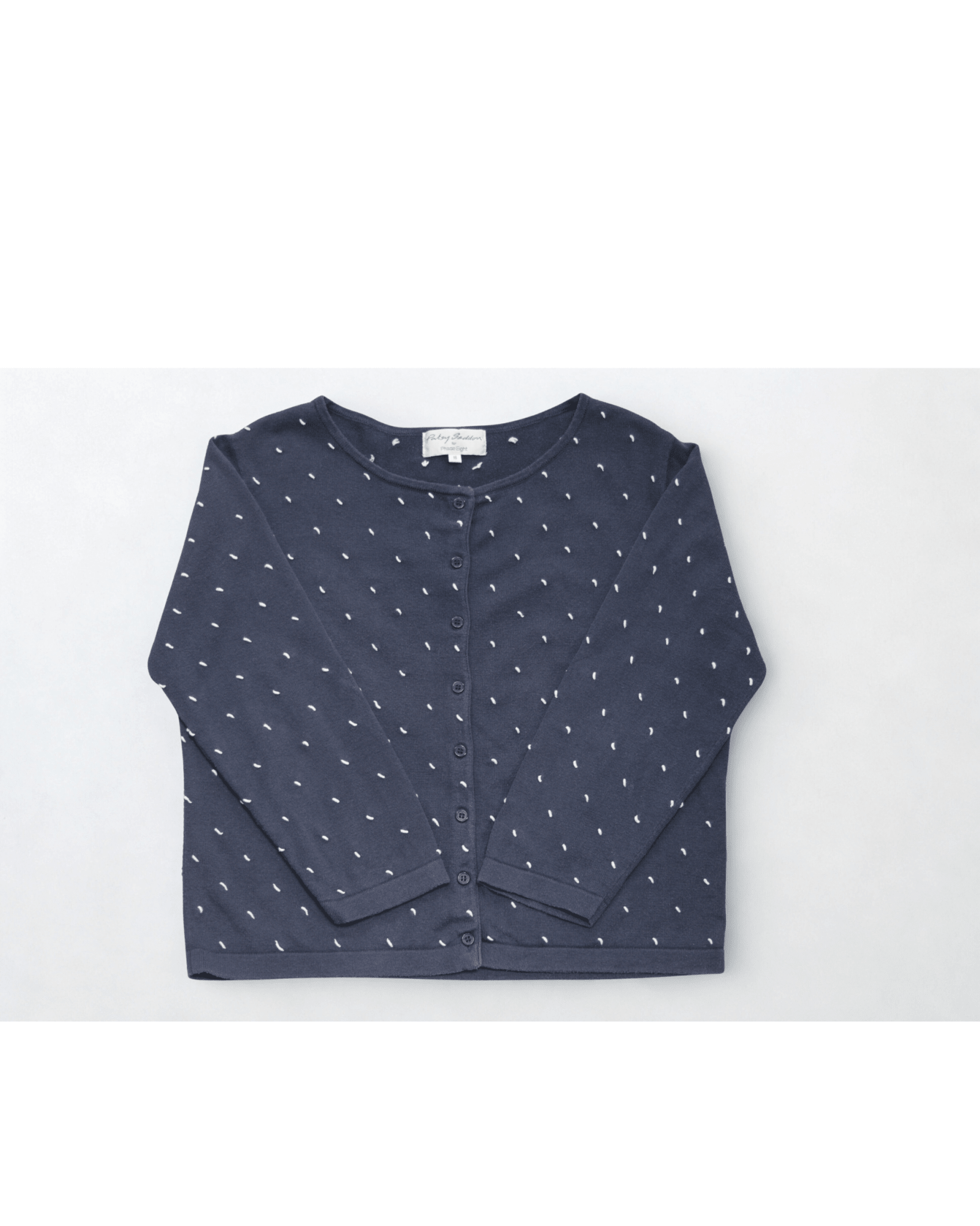 Patsy Seddon for Phase Eight navy cotton cardigan Size 14 - KingsRoad1990