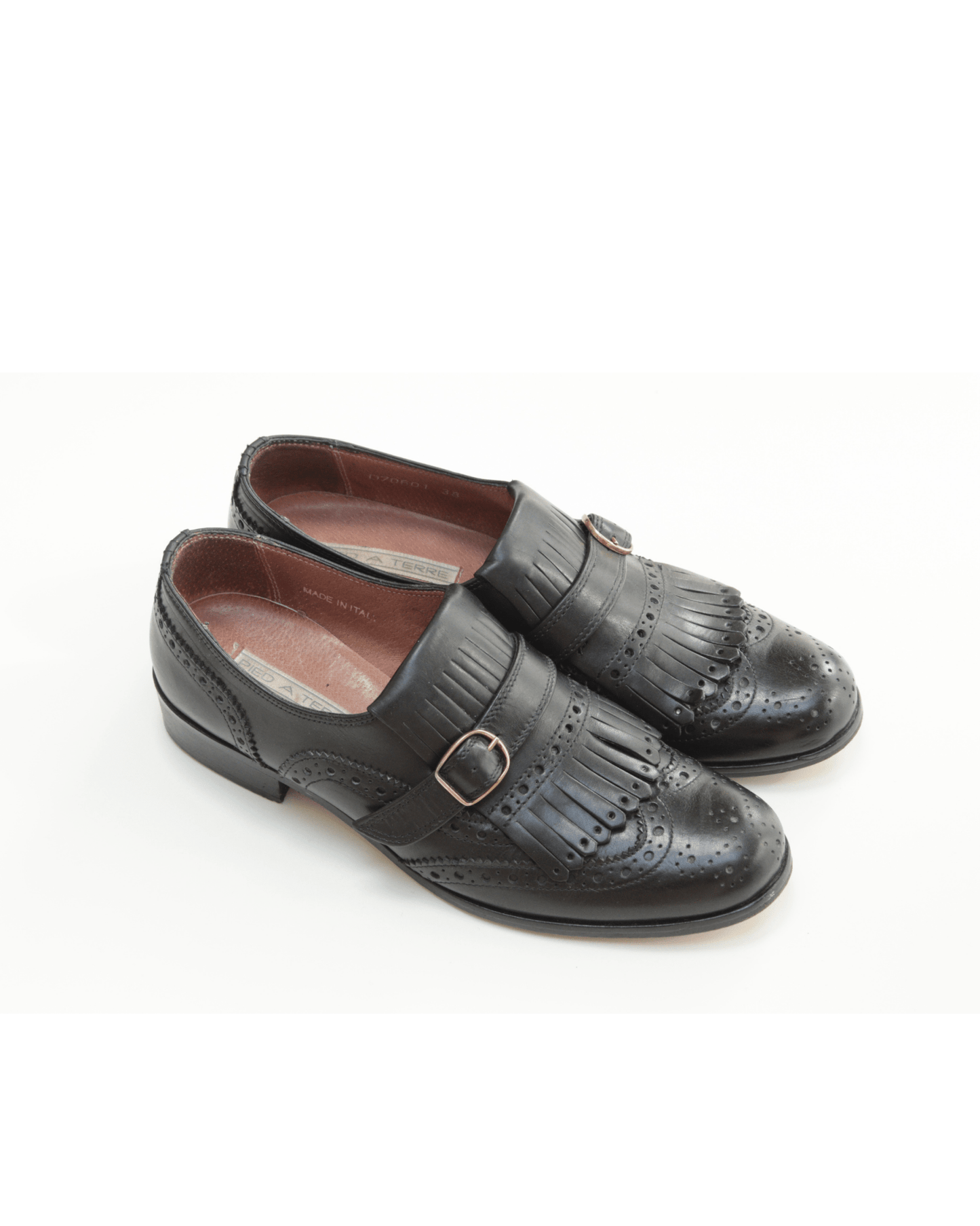 Pied à Terre black leather brogues Size 5.5 - KingsRoad1990