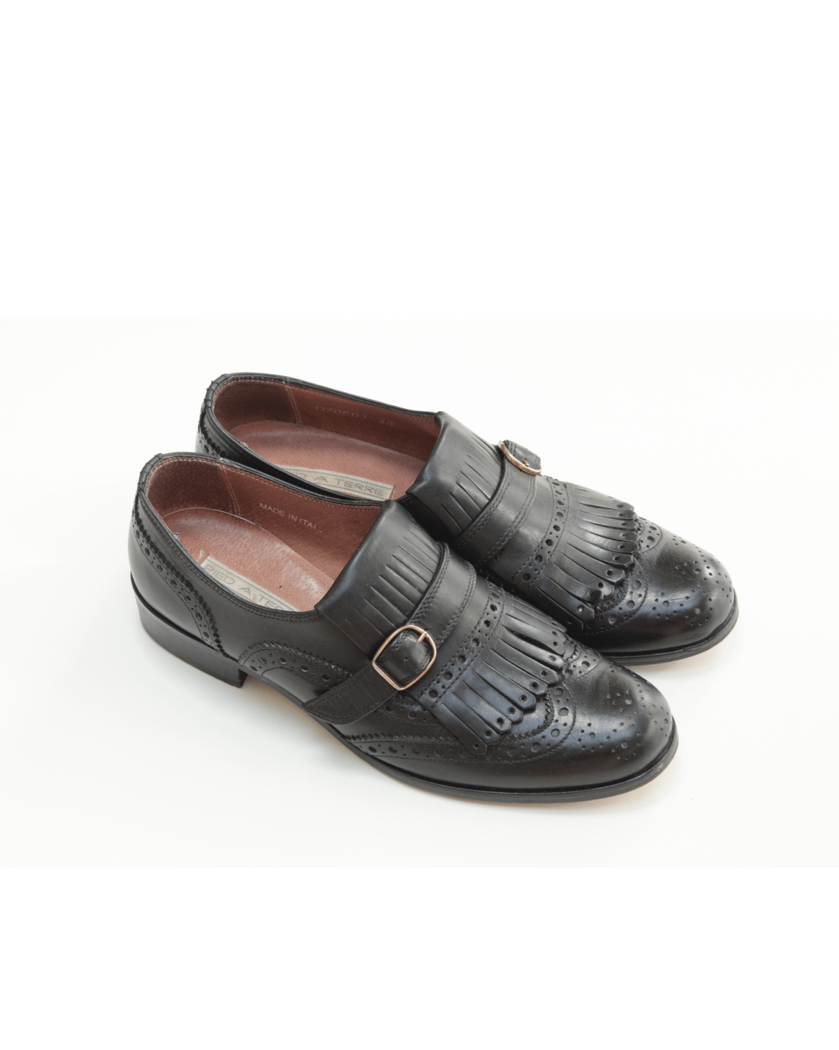 Pied à Terre black leather brogues Size 5.5 - KingsRoad1990