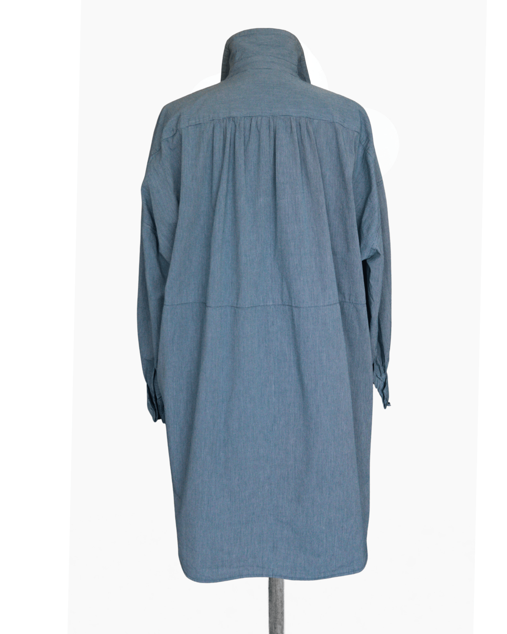 French Connection blue micro - stripe shirt dress Size 12 - 14 - KingsRoad1990
