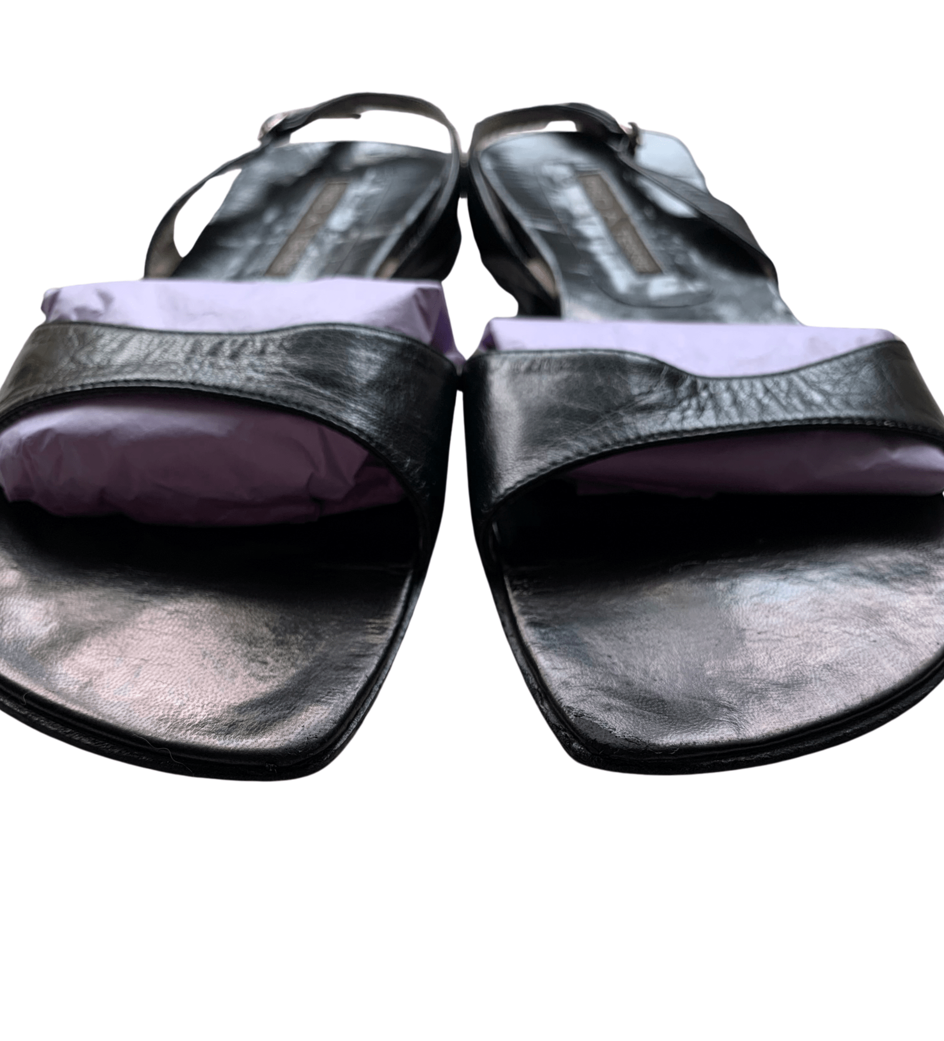 Pied à Terre black flat sandals Size 5 - KingsRoad1990