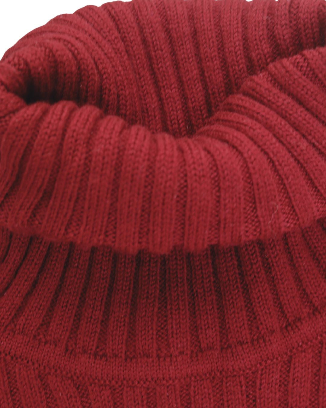 Hobbs Marilyn Anselm cherry red ribbed turtleneck jumper