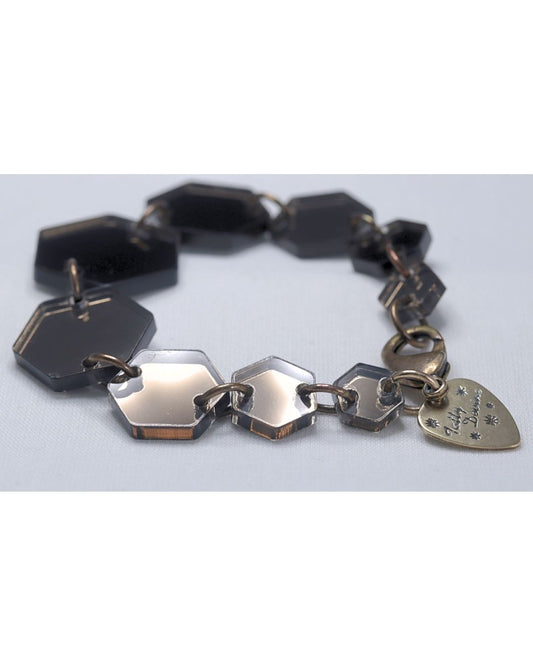 Tatty Devine brown resin hexagons bracelet