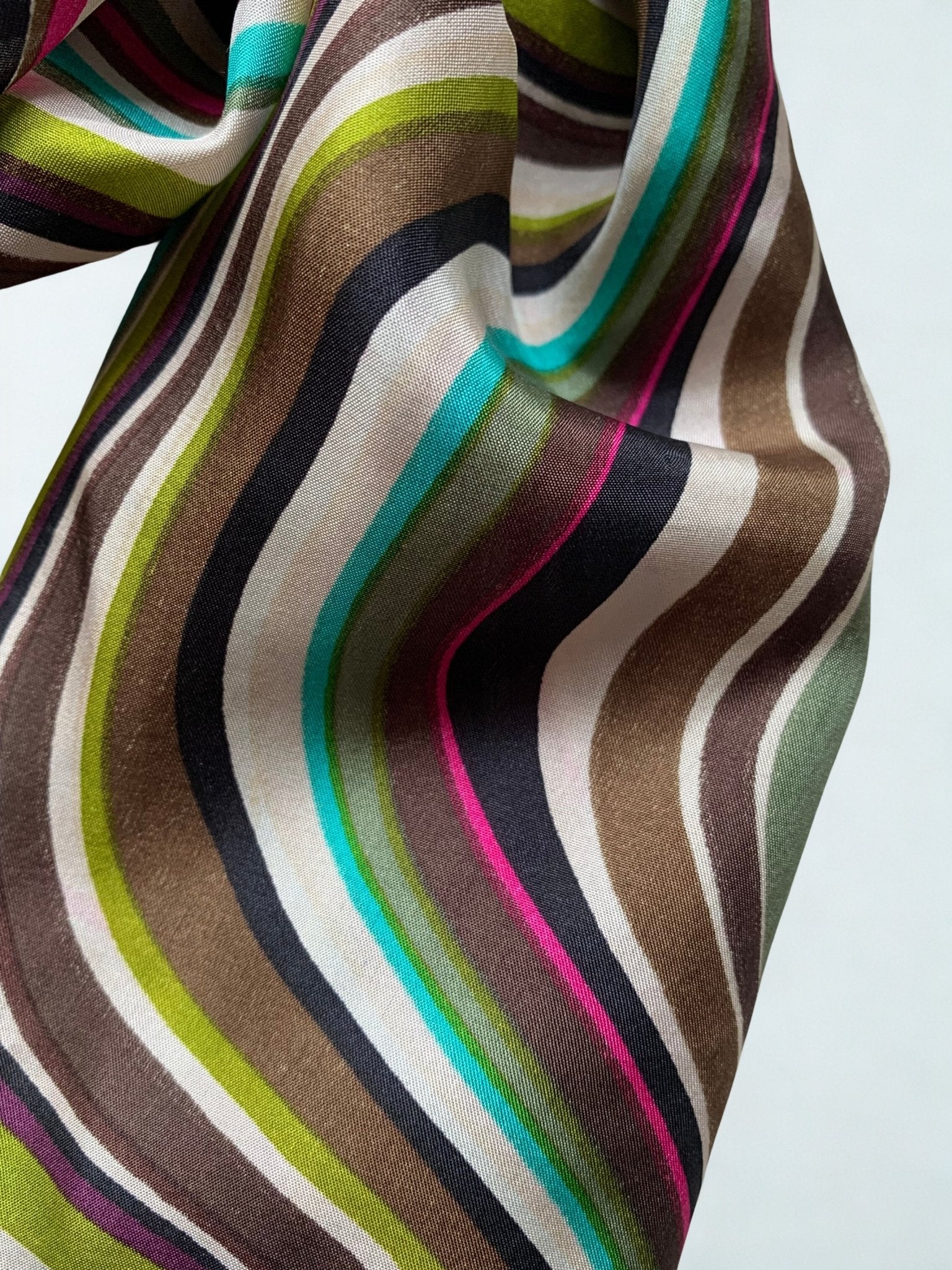 Accessorize wavy stripes silk scarf - KingsRoad1990