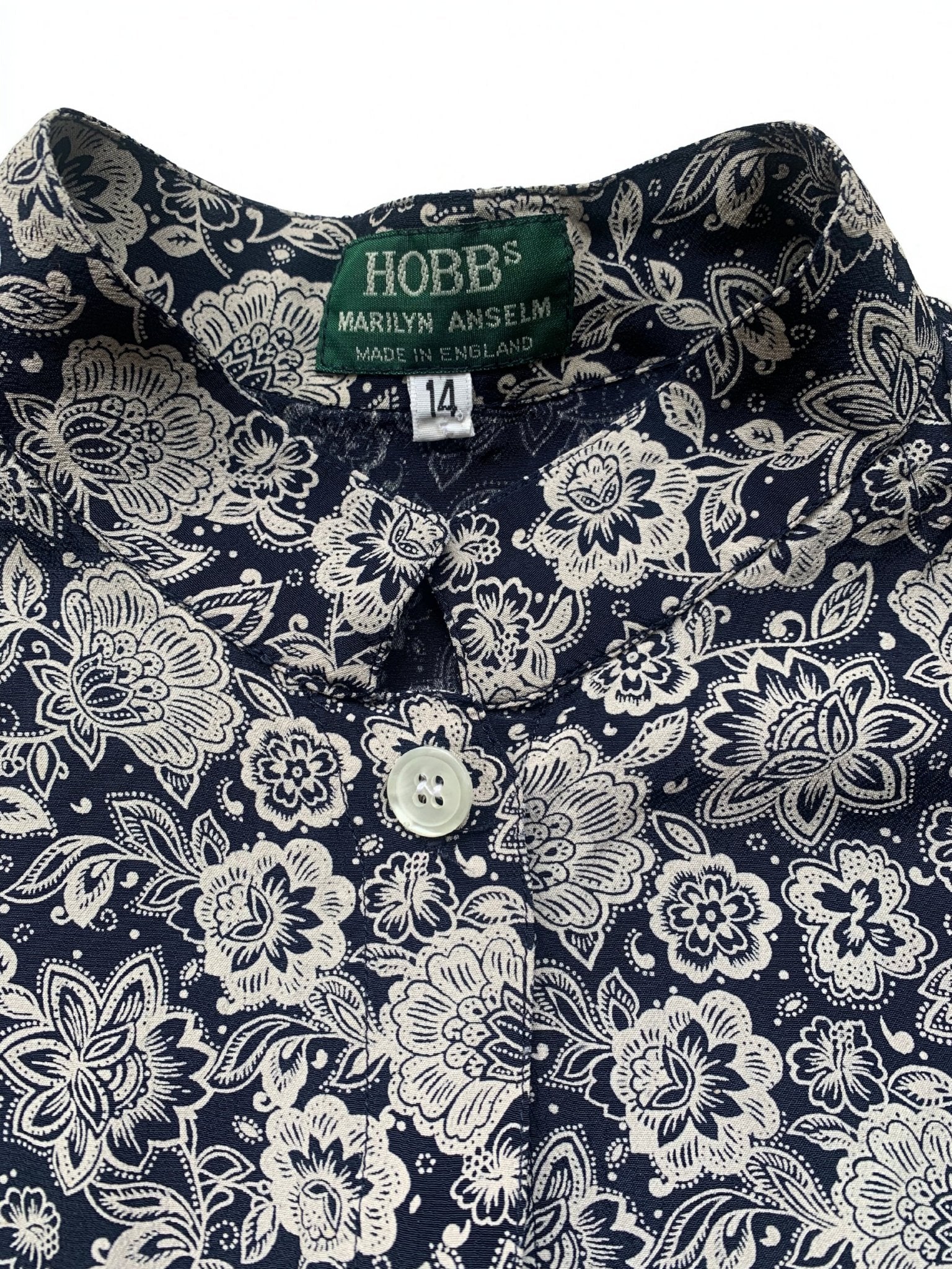 Marilyn Anselm navy viscose tunic Size 12 - KingsRoad1990