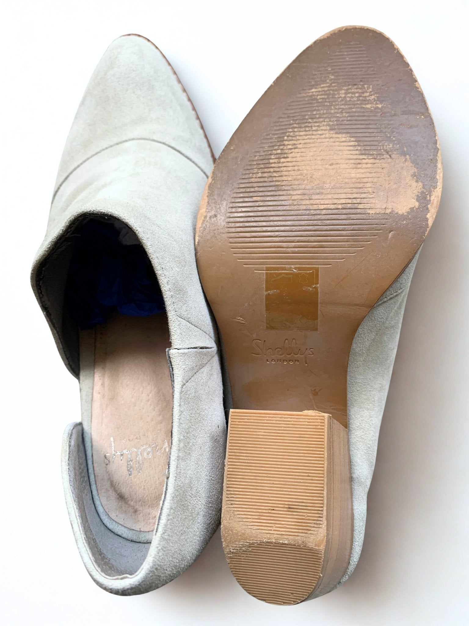 Shellys pale blue suede shoe boots Size 4.5 - KingsRoad1990