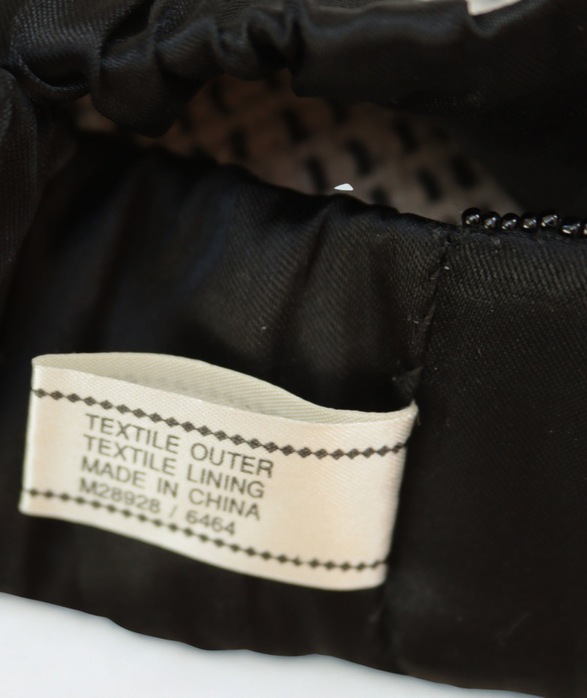 Next black satin beaded belt