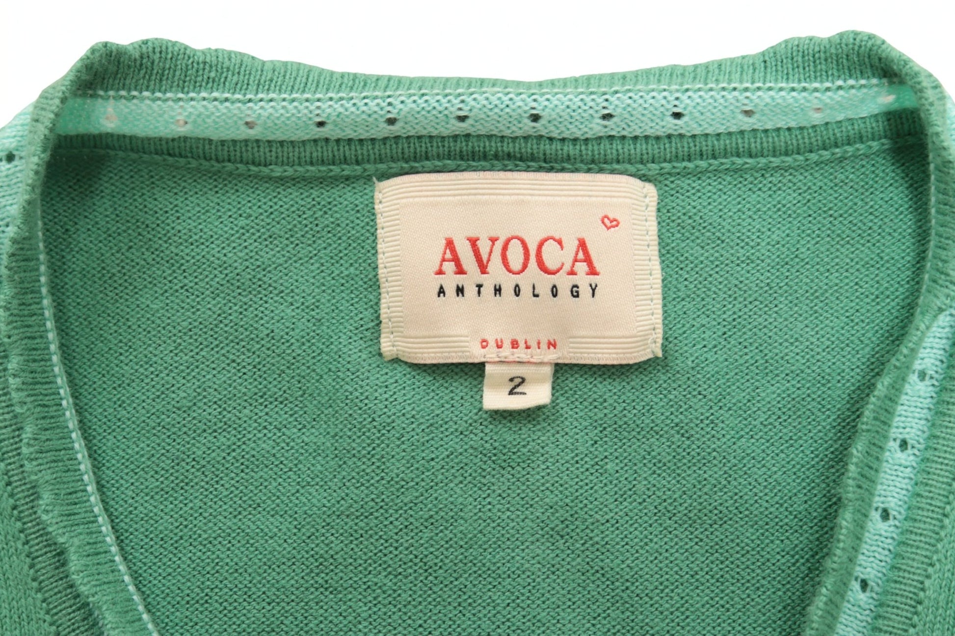 Avoca jade green cotton cardigan Size 10 - KingsRoad1990