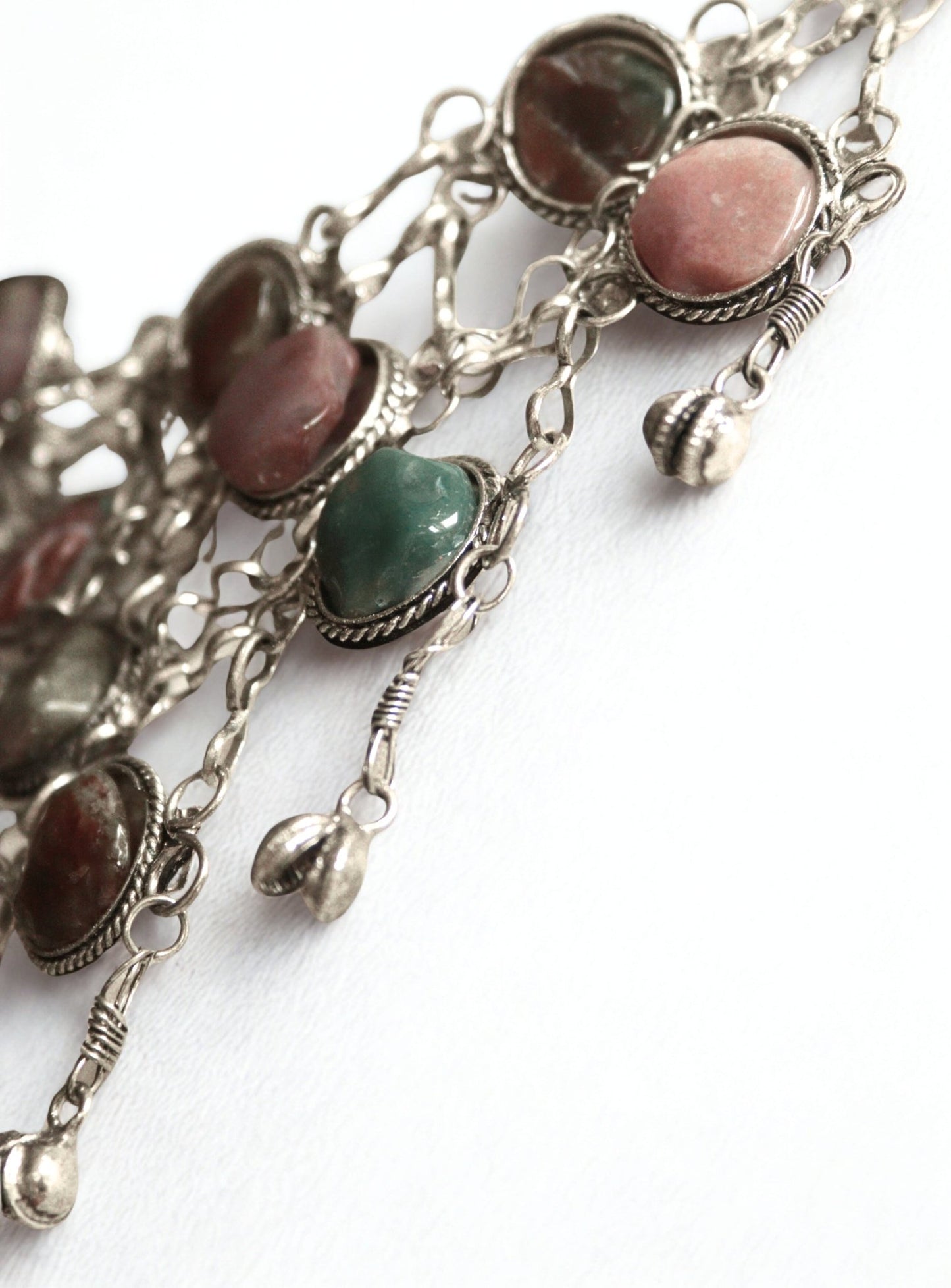 Morgan multi - coloured stone - effect necklace - KingsRoad1990