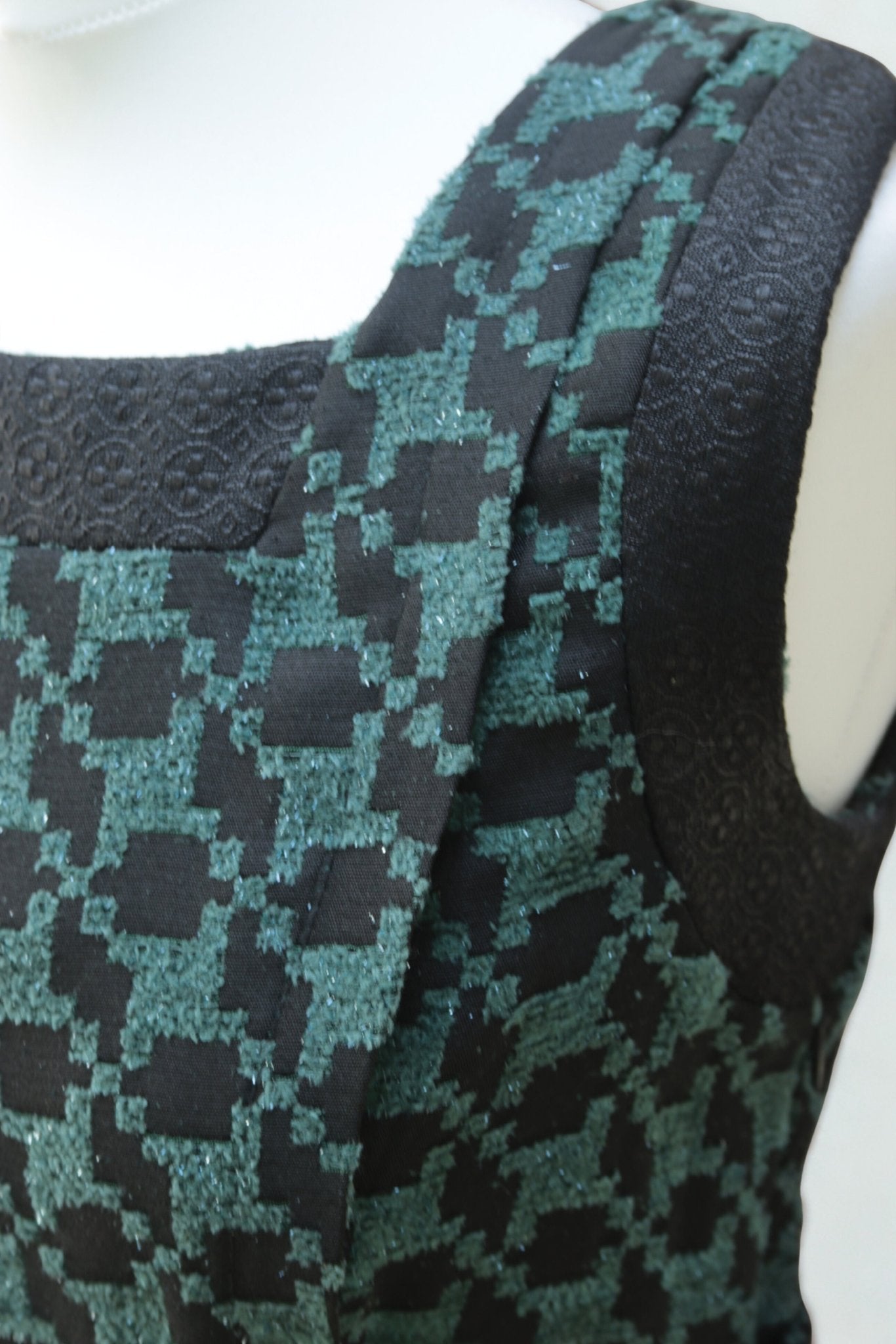 Alice San Diego green & black shift dress Size 12 - KingsRoad1990