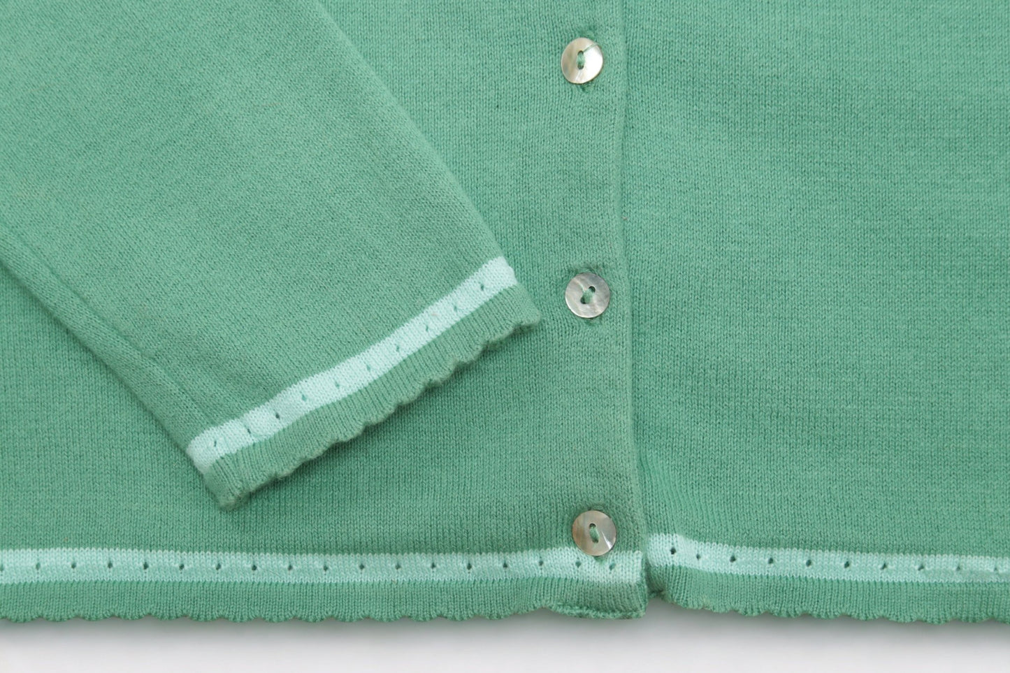 Avoca jade green cotton cardigan Size 10 - KingsRoad1990