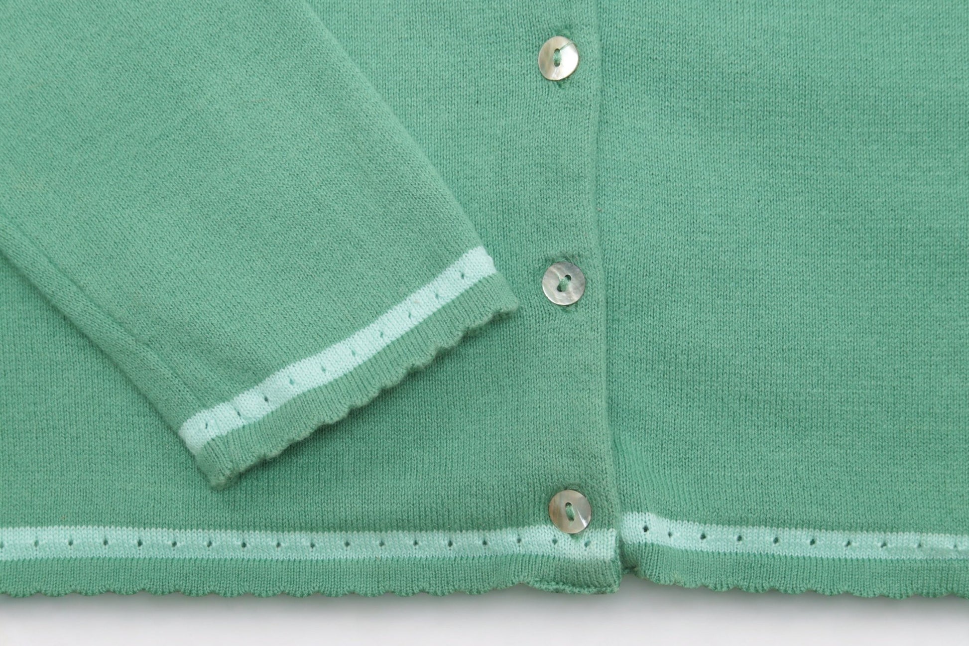 Avoca jade green cotton cardigan Size 10 - KingsRoad1990