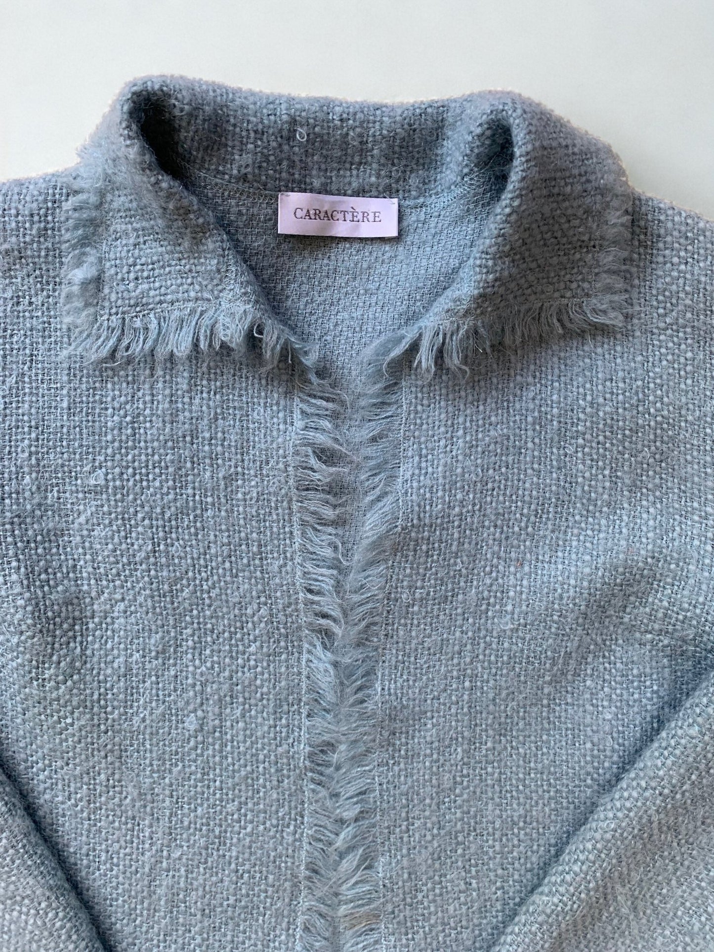 Caractère duck egg blue boxy wool jacket Size 10 - KingsRoad1990