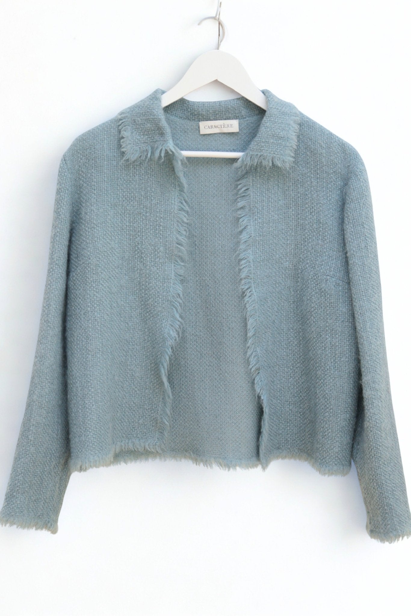 Caractère duck egg blue boxy wool jacket Size 10 - KingsRoad1990