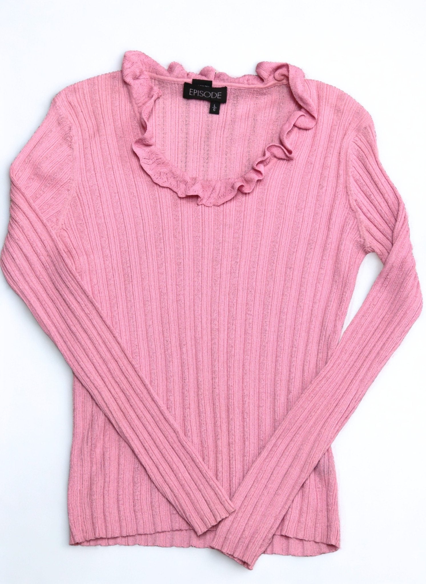 Episode pink ribbed cotton top Size 10 - KingsRoad1990