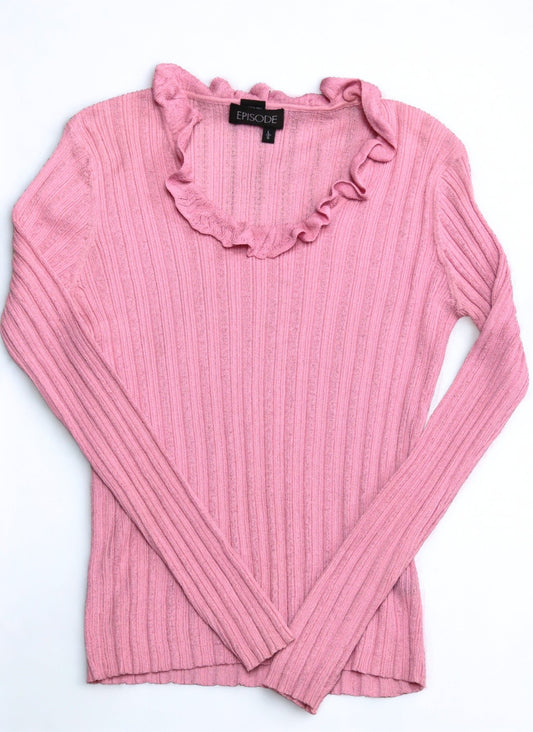 Episode pink ribbed cotton top Size 10 - KingsRoad1990