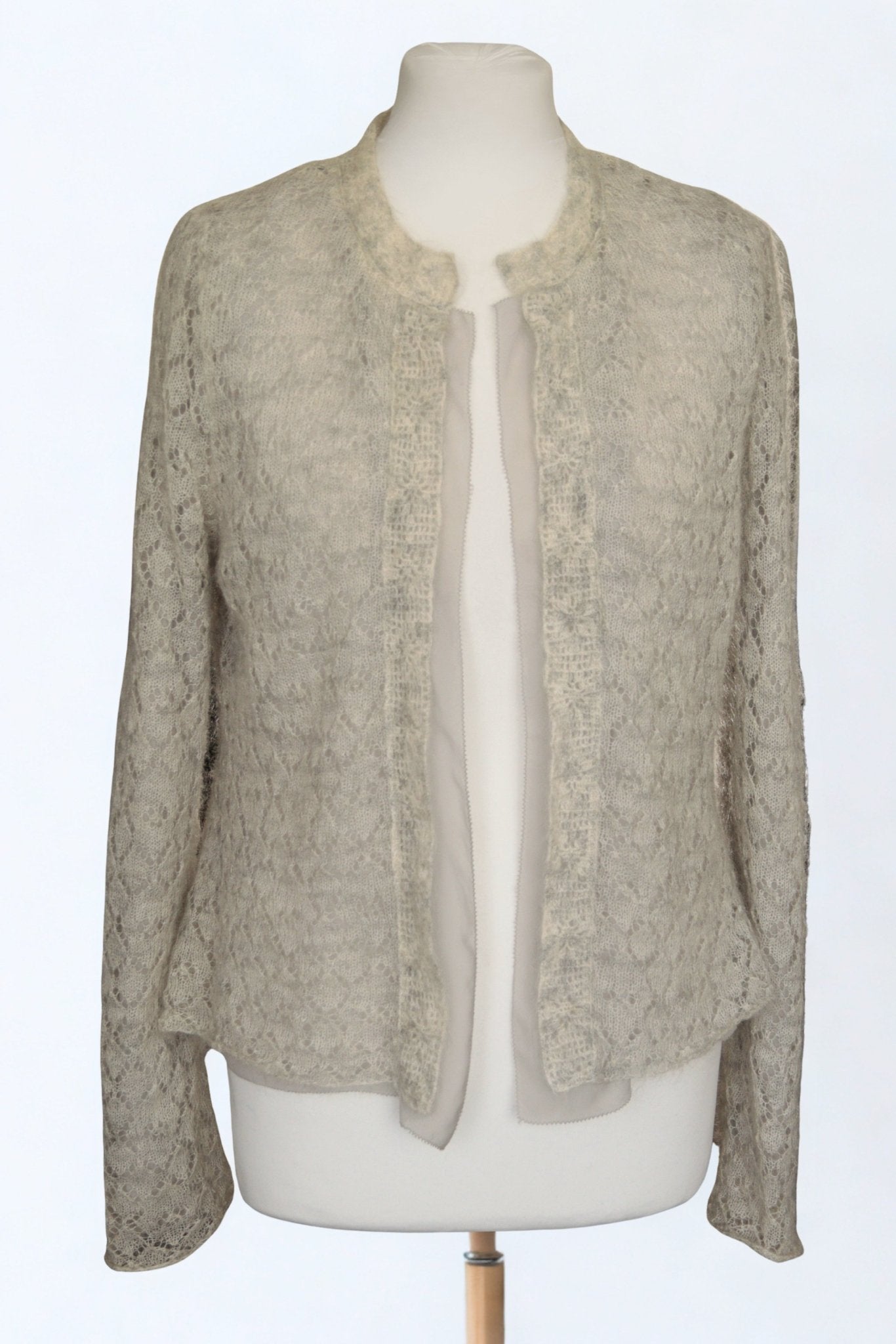 Episode pale grey mohair blend cardigan Size 12 - KingsRoad1990