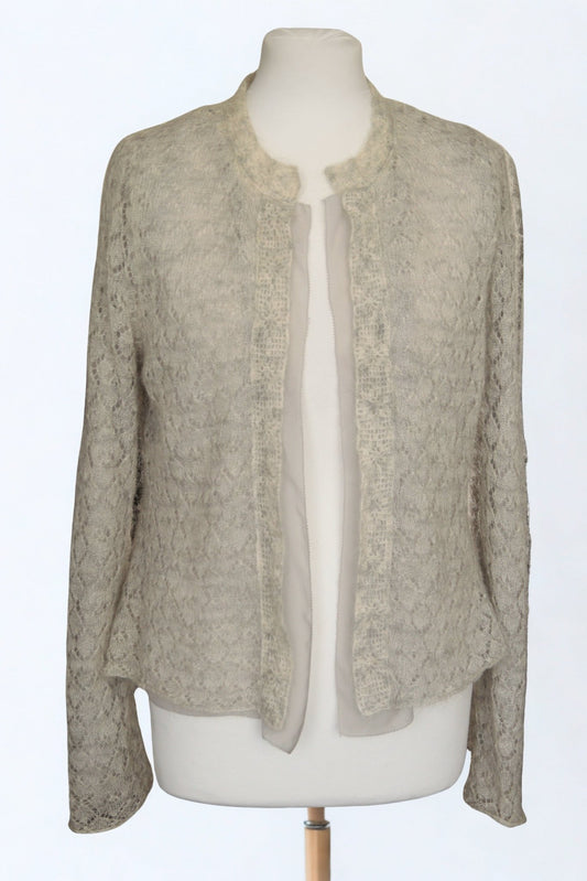 Episode pale grey mohair blend cardigan Size 12 - KingsRoad1990