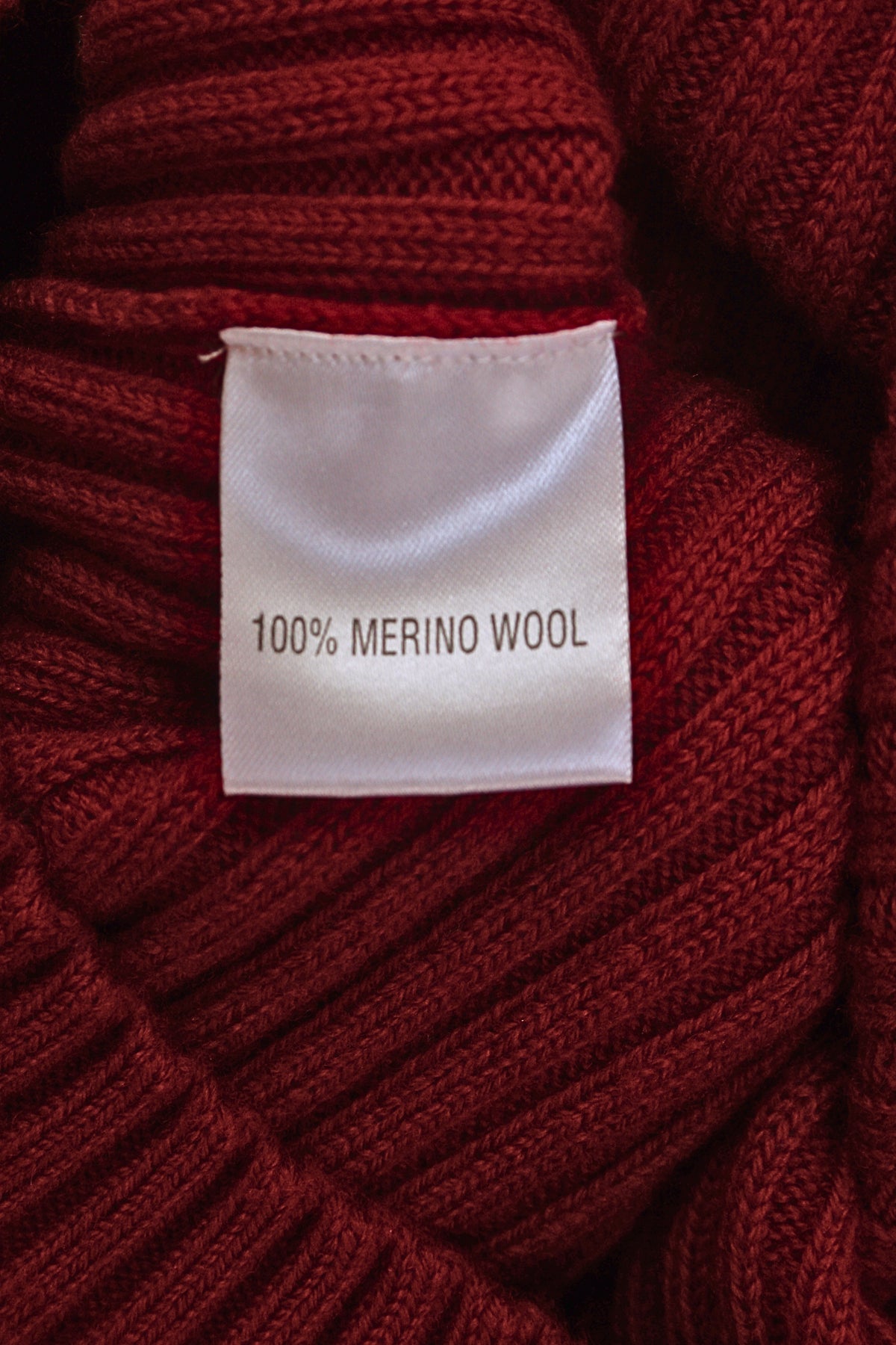 Hobbs Marilyn Anselm cherry red ribbed turtleneck jumper