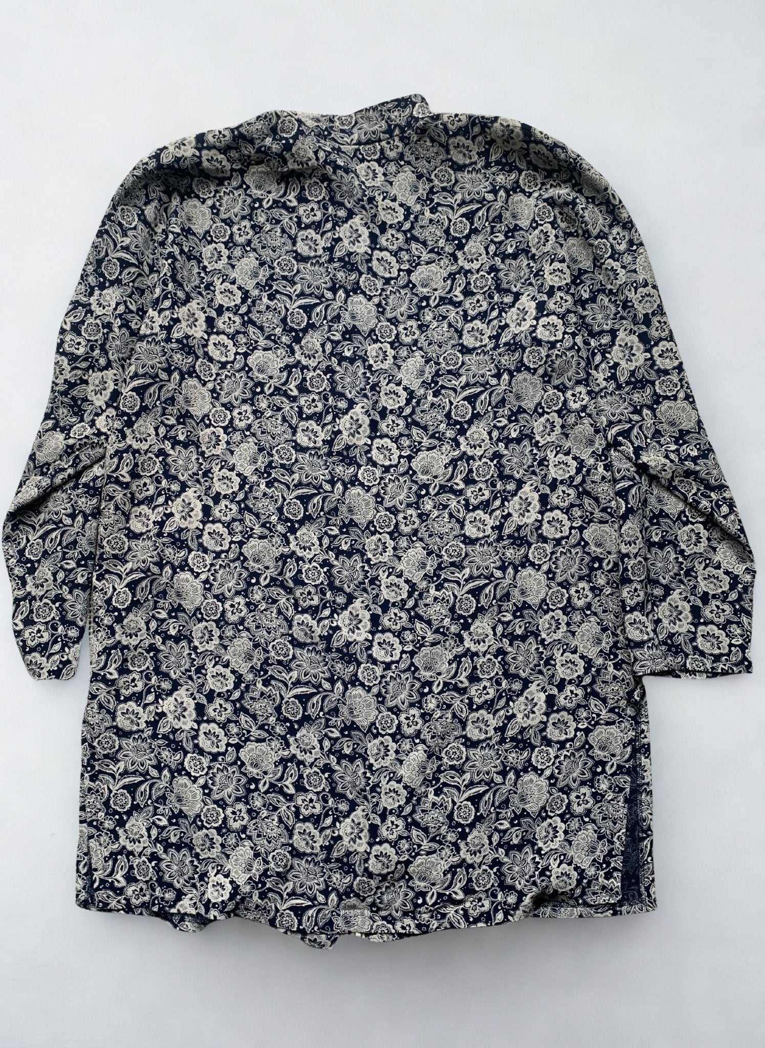 Marilyn Anselm navy viscose tunic Size 12 - KingsRoad1990