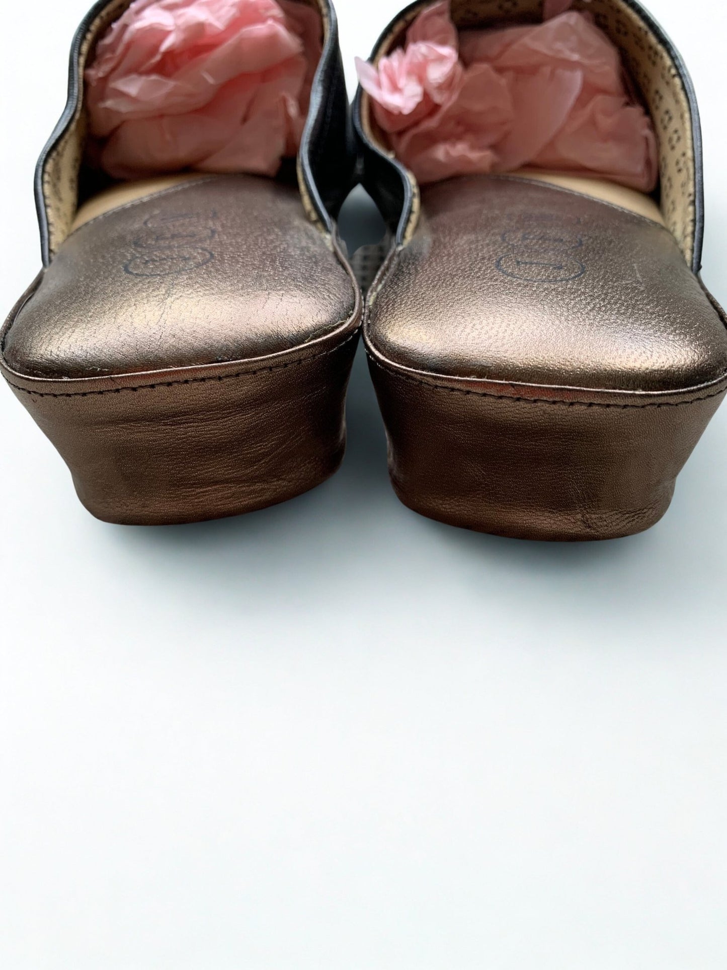 JFW leather wedge slippers Size 38 - KingsRoad1990